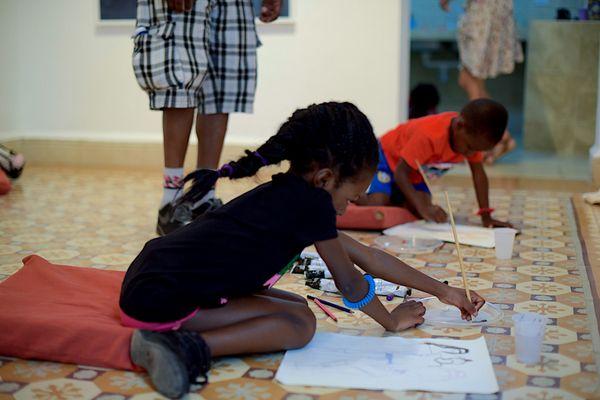 Art lesson at Contemporary Art Studio in Vedado