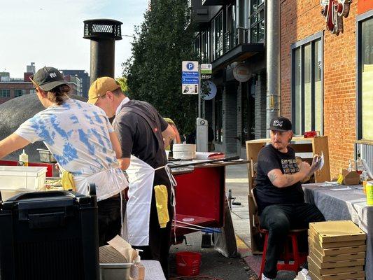 BBQ outside Hoyle Hat!