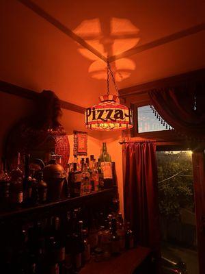 My beautifully rewired vintage Pizza Hut lamp. Huzzah!