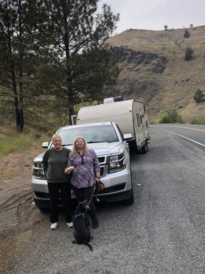 In a little canyon on US 26 in Oregon near the Wallowa-Whitman Forest