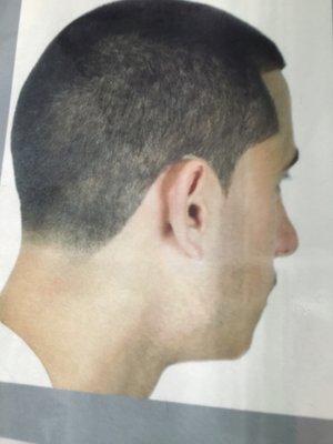 Tapered neck, short fade, line-up, razor shave finish by appointment