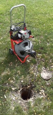 Rodding out a Main sewer line