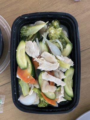 Vegetables with chicken