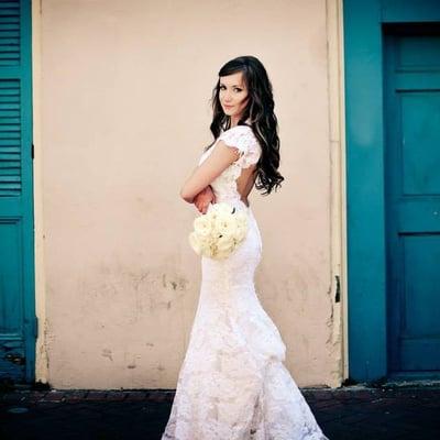 S's bridal gown alterations and bustle.