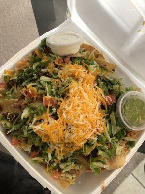 Taco salad is massive and delicious!!!!