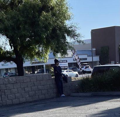 Their carwash friends in my lot smoking weed again...guess when you're friend with the police anything goes.