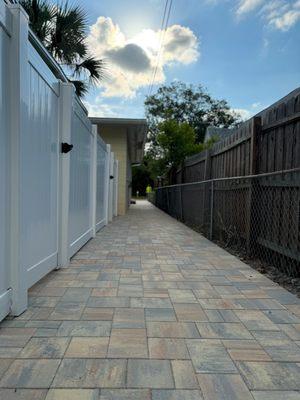 Full Backyard done in Rio Catalina 3 Piece Paver From Belgard.