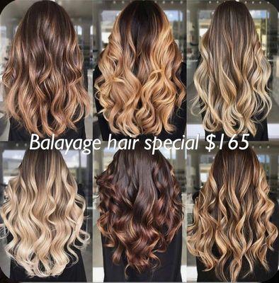 Balayage special $165 only Monday to Thursday