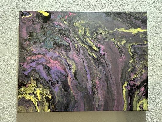 14 x 18 Acrylic Pour Canvas Artwork