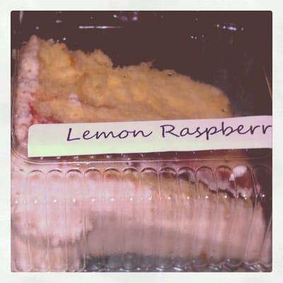 Lemon raspberry cake not over whelming with lemon and raspberry puree has good taste