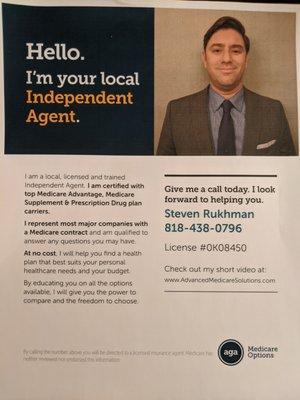 Steven Rukhman - Your local, Independent Medicare Agent.