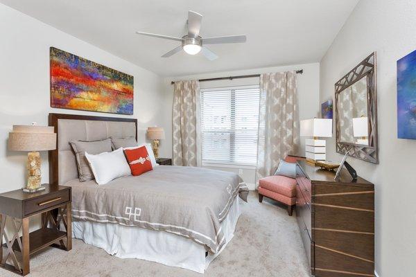 Large bedroom with plenty of natural light