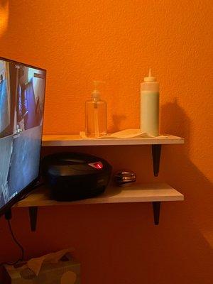 Lotion and tv