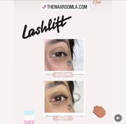 Lash lift and tint