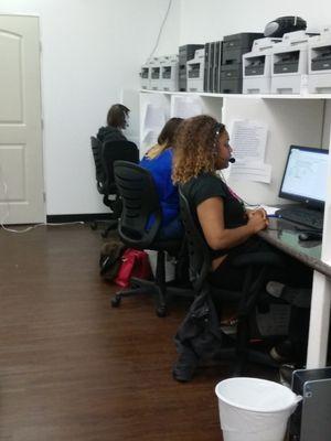 Our customer care center hard at work!