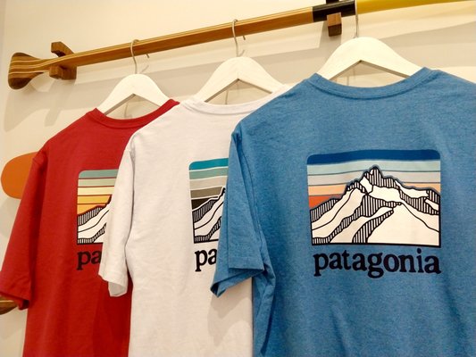 These Patagonia tees are made from recycled plastic.