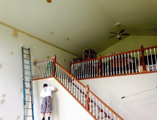 Painting a large Living room.