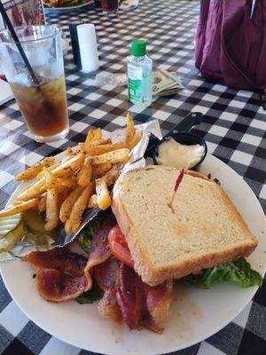 BLT... Look at that bacon, thick and crispy