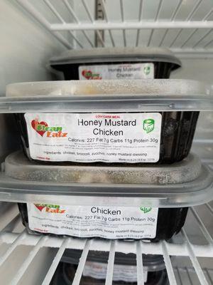 Examples of take home freezer meals.