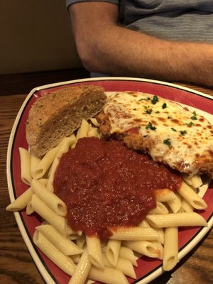 His Chicken Parmigiana