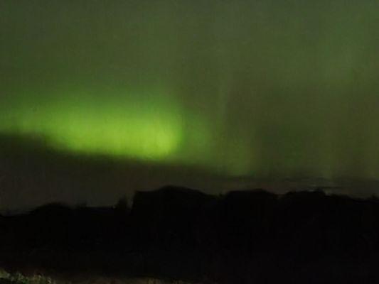 Northern Lights seen from the bridge at Anchor Inn.