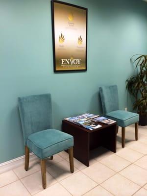 Our waiting room ensures you will be comfortable during your short wait. 