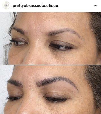 Microblading done at PRETTY OBSESSED BOUTIQUE 7/25/2019