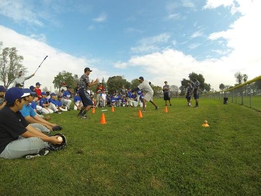 Baseball camps-  flips to second base