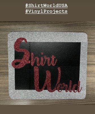 Heat Transfer Vinyl Mouse Pad.