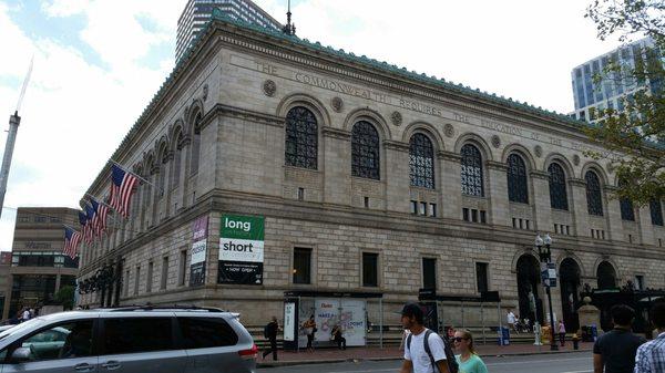 Boston Public Library in the heart of Boston's Back Bay.