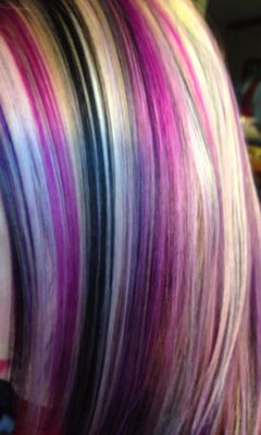 Amazing color by Alisha!!!! And then she transitioned it back to "normal" colors when the time came!