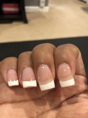 Uneven, fat French nails