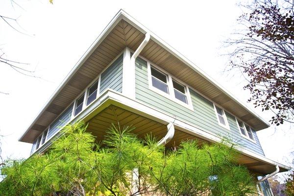 Old wood siding on house needs to be removed and replace with James Hardie Fiber Cement siding. This house looks amazing from any angle!