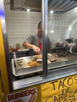 Food being prepared