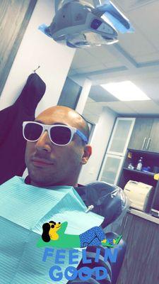 Prepping for my root canal procedure.