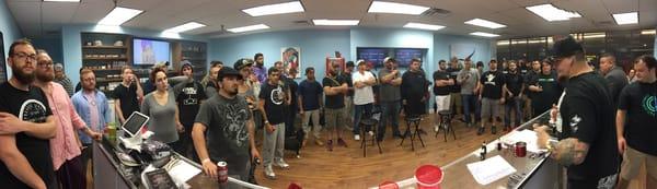 Pic from facebook of the vape meet last night at Crescent City Vape. Great times, free beer and food.