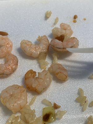 Shrimp fried rice with poop  strip attachd