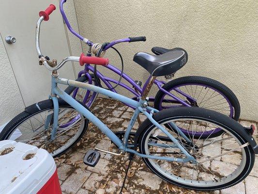 Old, rickety, rusty bikes