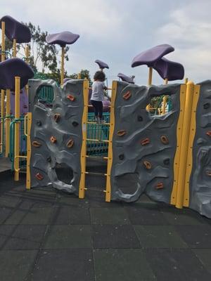 Rock climbing wall