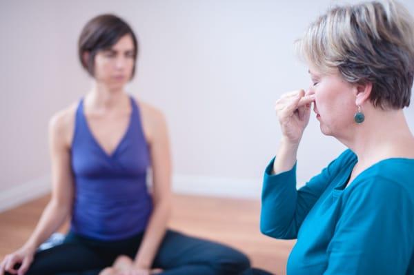 Breathing practices are tailored to clients' needs during Individual yoga instruction