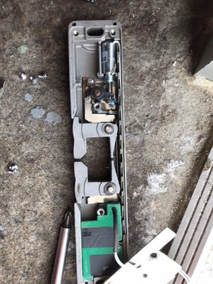 We are on site repairing an electric striker plate. The door has a CDVI reader with key fob access.