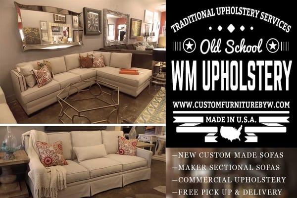 Custom made sofas in Van Nuys California. By Custom Furniture By WM.