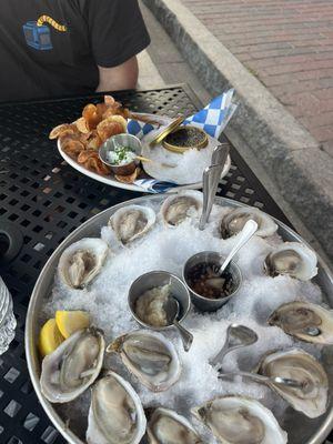 A dozen oysters and caviar