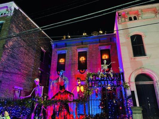 Halloween decorated house