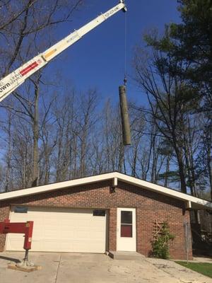 Oak removal over house.