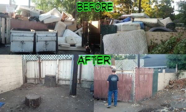 Apartment complex trash area cleanup