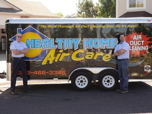 Don and Steven with our Air Duct Cleaning trailer.