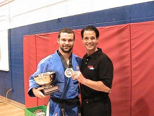 Dr Arvay with Jake Larson USA Judo 2010 World Team Member