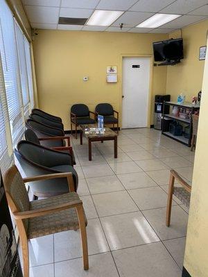 Clean waiting room.