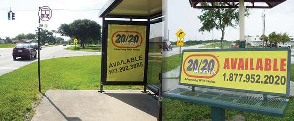 Bus Bench and Bus Shelter Advertising, Be seen by Thousands each day!